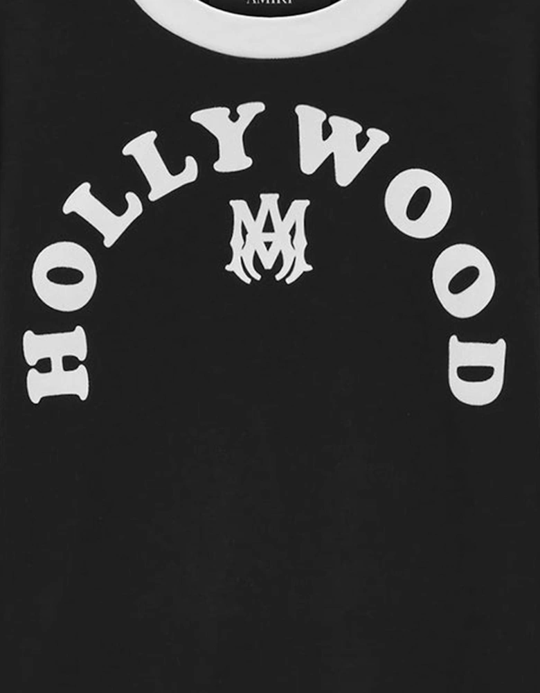 Kids Hollywood Ringer T-Shirt in Black