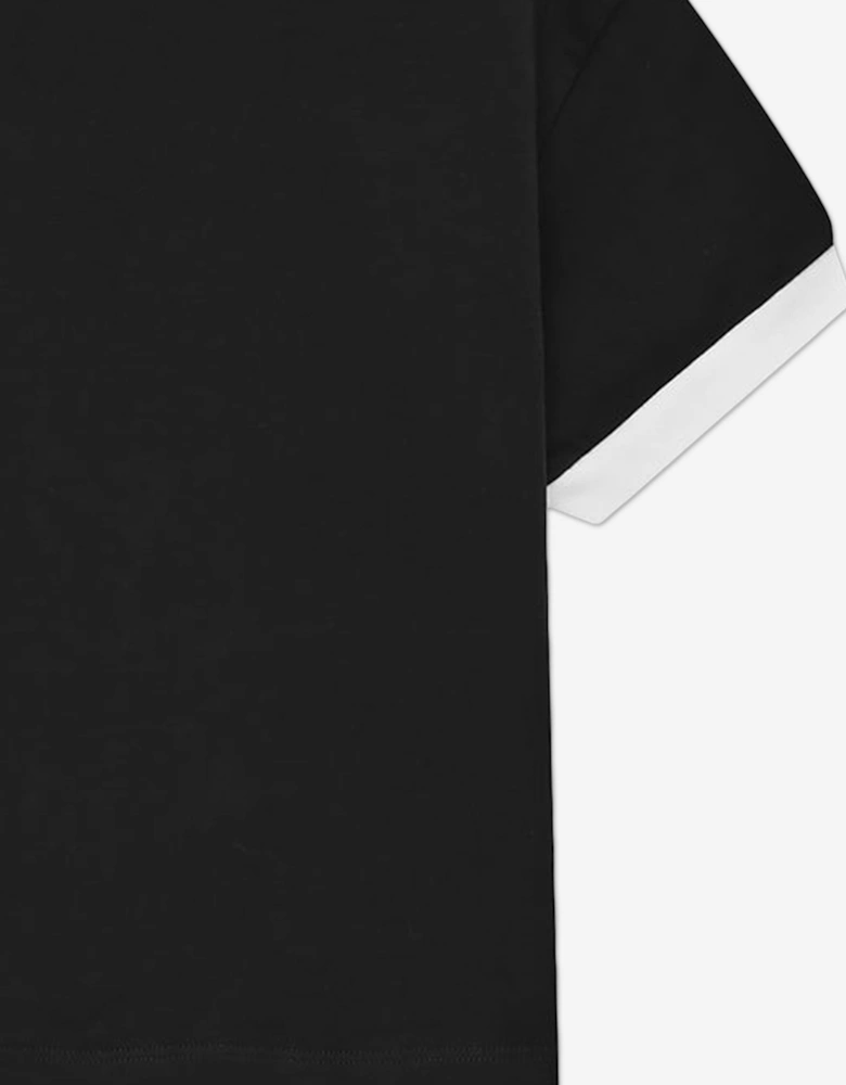 Kids Hollywood Ringer T-Shirt in Black