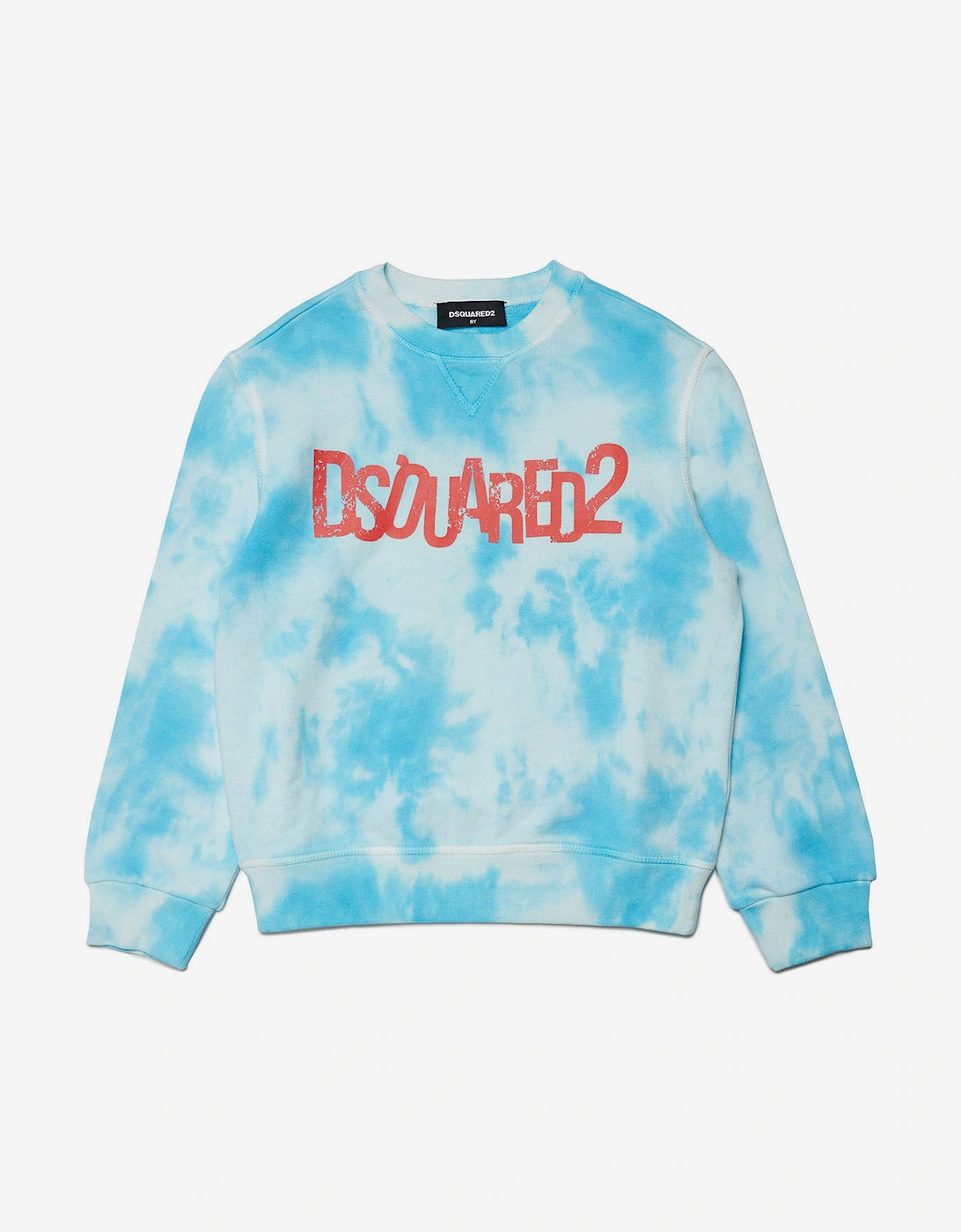 Kids Tie-Dye Logo Sweatshirt in Blue, 4 of 3