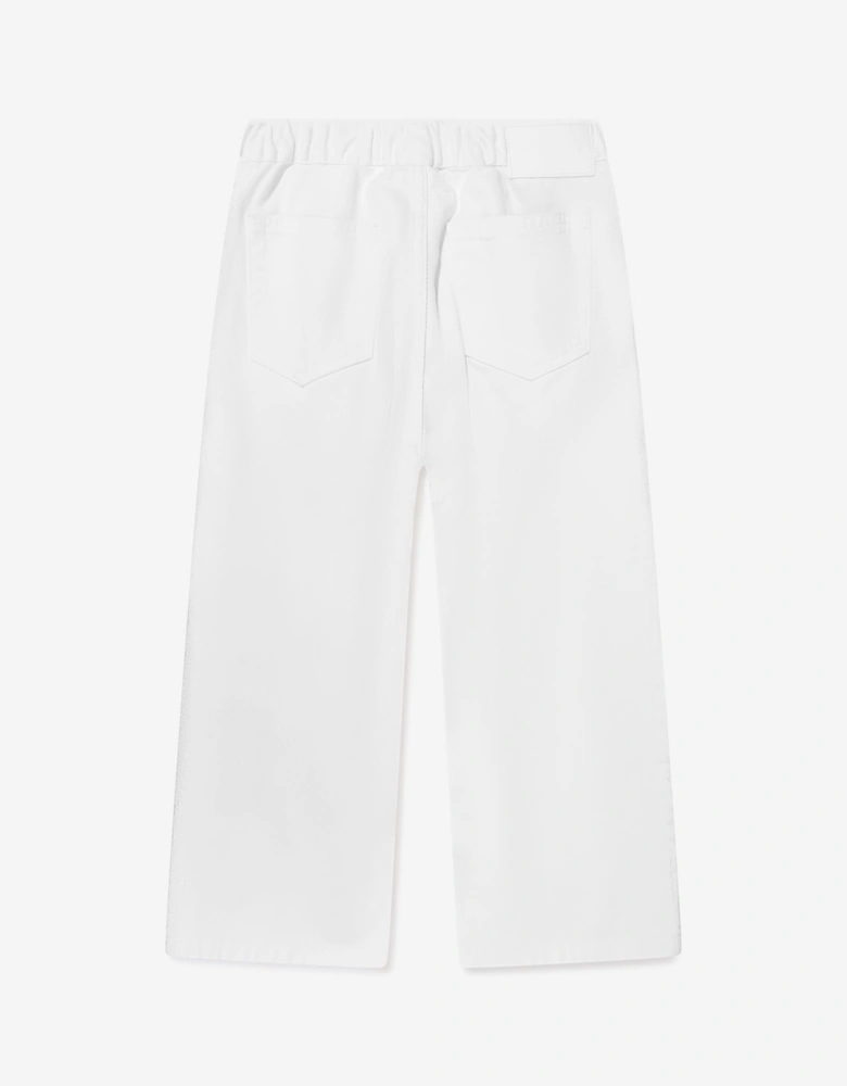 MM6 Kids Metallic Effect Jeans in Silver