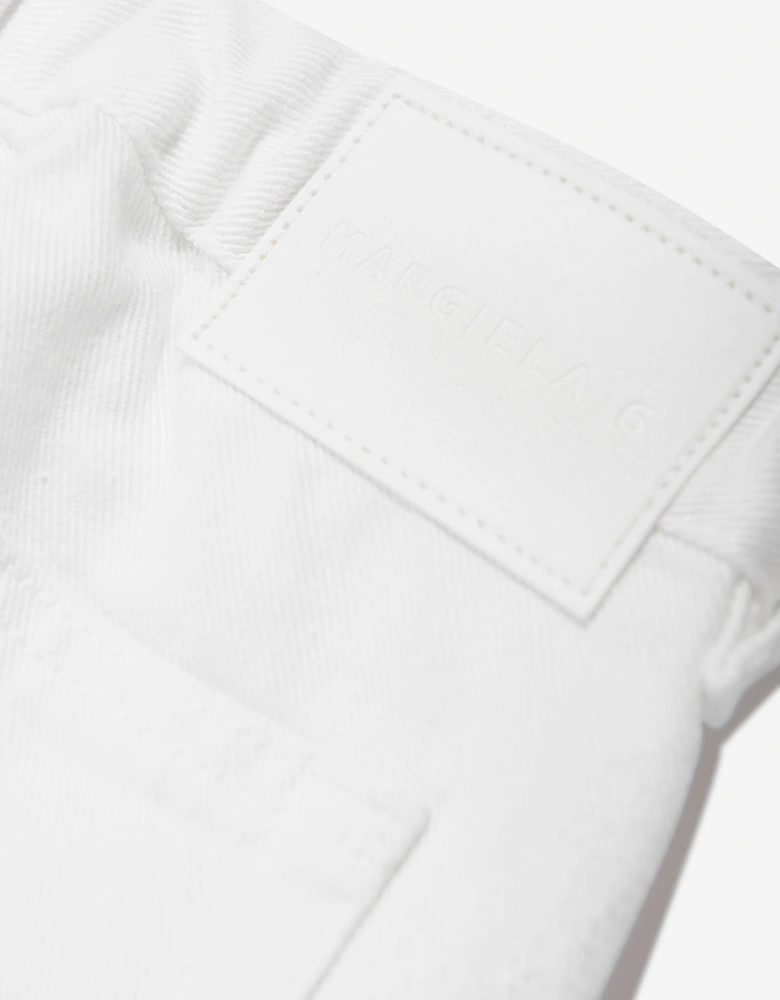 MM6 Kids Metallic Effect Jeans in Silver