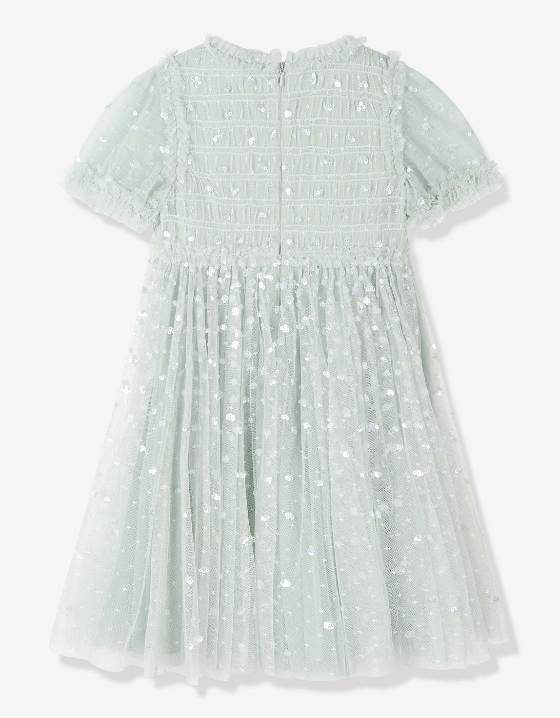 Girls Sequin Giselle Dress in Blue