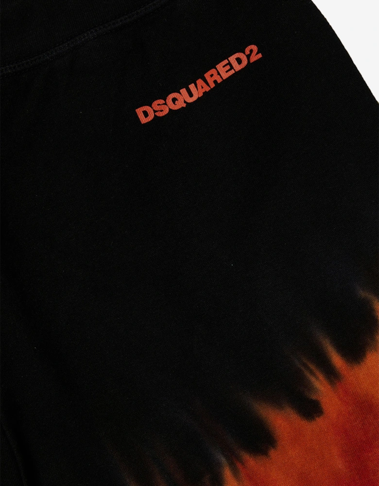 Boys Tie-Dye Logo Shorts in Black