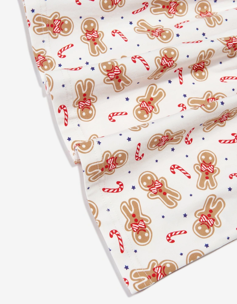 Baby Girls Gingerbread Jersey Dress in White