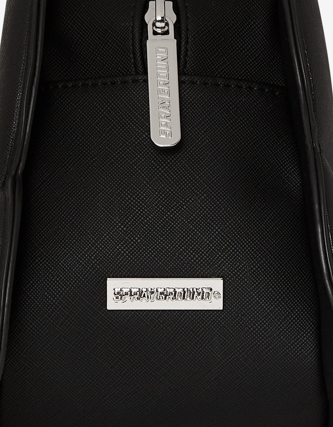Girls Metallic Drip Shark Bubble Letters Handbag in Black (35.56cm)