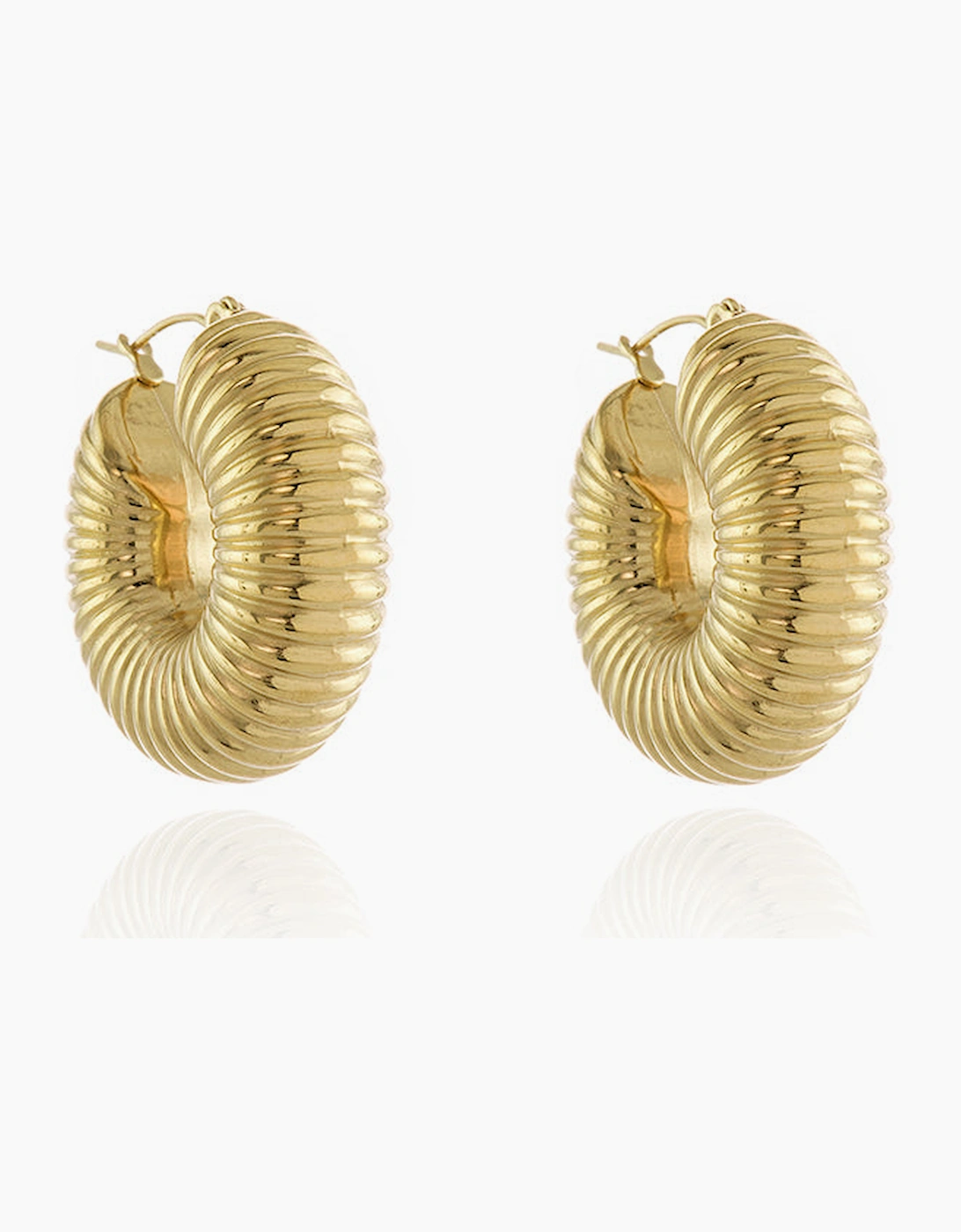 Cachet London Women's Gold Fifer Hoop Earrings 3Cm
