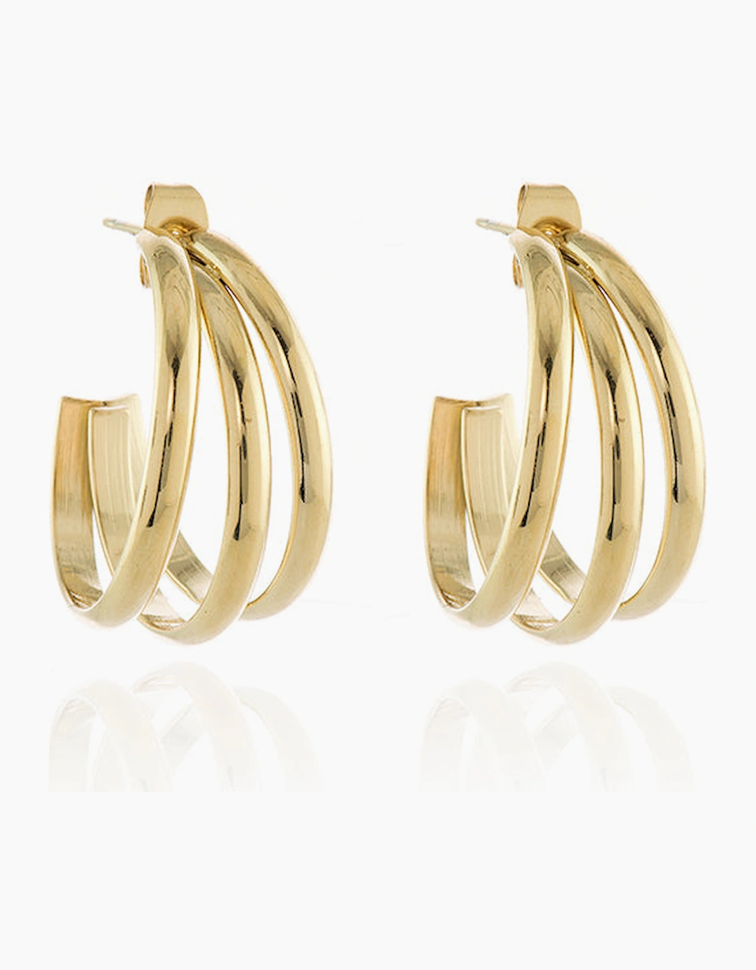 Cachet London Women's Gold Gabby Hoop Earrings 3Cm