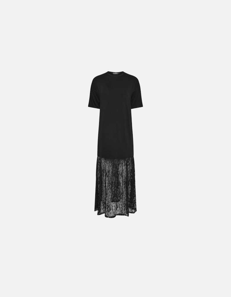 Petite Lace T-Shirt Maxi Dress