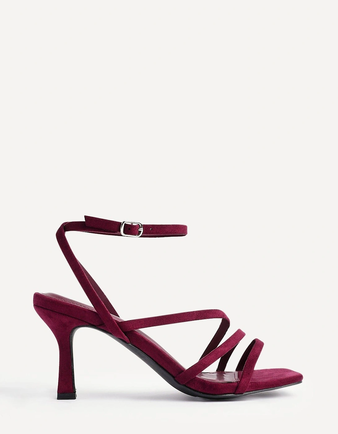 Reflect Burgundy Faux Suede Strappy Heels, 2 of 1