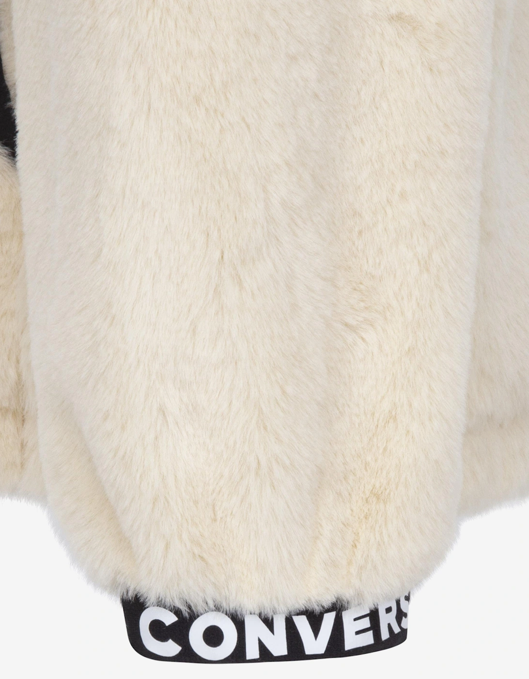 Girls Faux Fur Jacket in Ivory