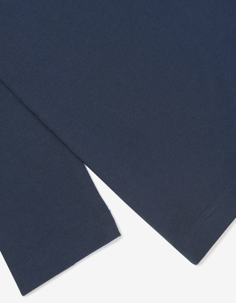 BOSS Boys Long Sleeve Logo T-Shirt in Navy
