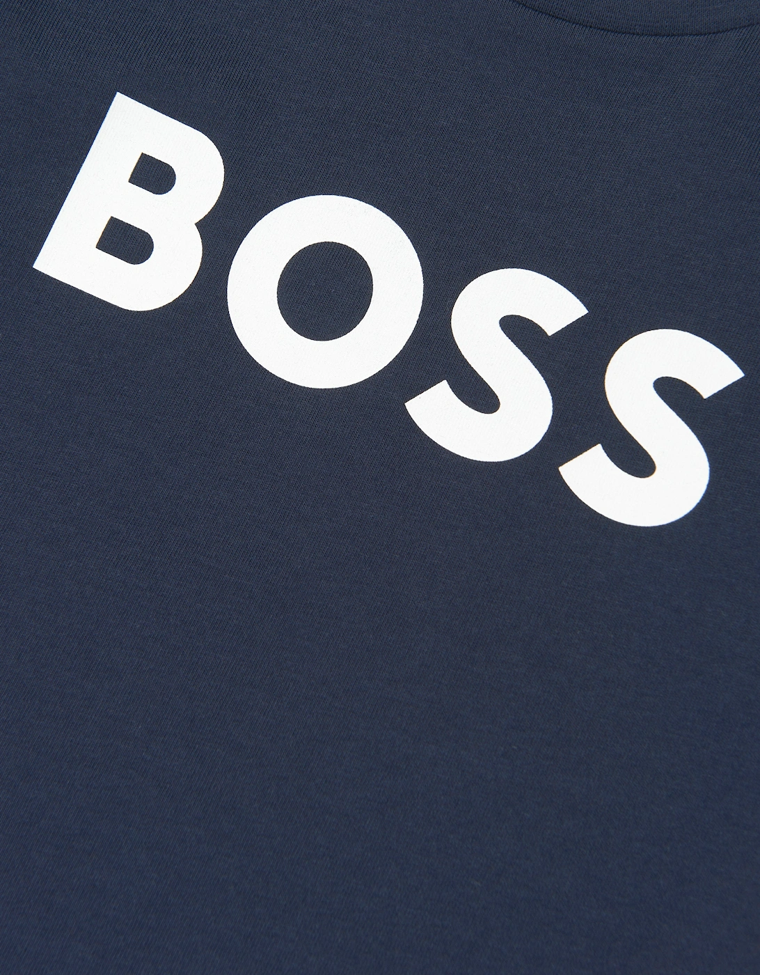 BOSS Boys Long Sleeve Logo T-Shirt in Navy