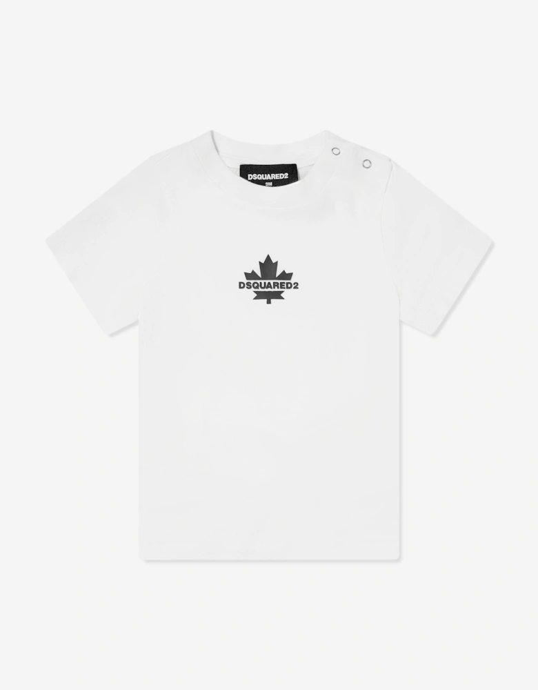 Baby Maple Leaf Logo T-Shirt in White