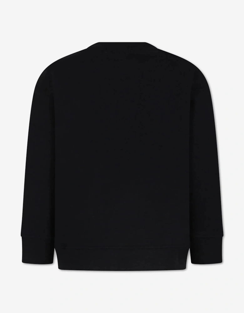 Boys Circle Logo Sweatshirt in Black