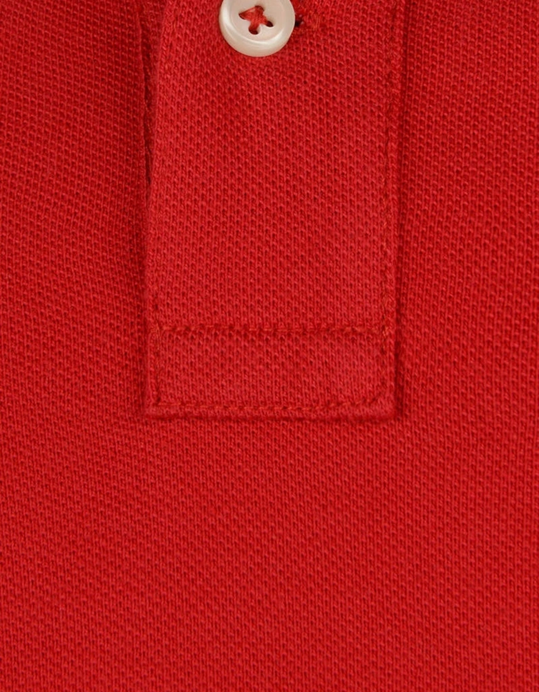 Boys Cotton Polo Shirt in Red