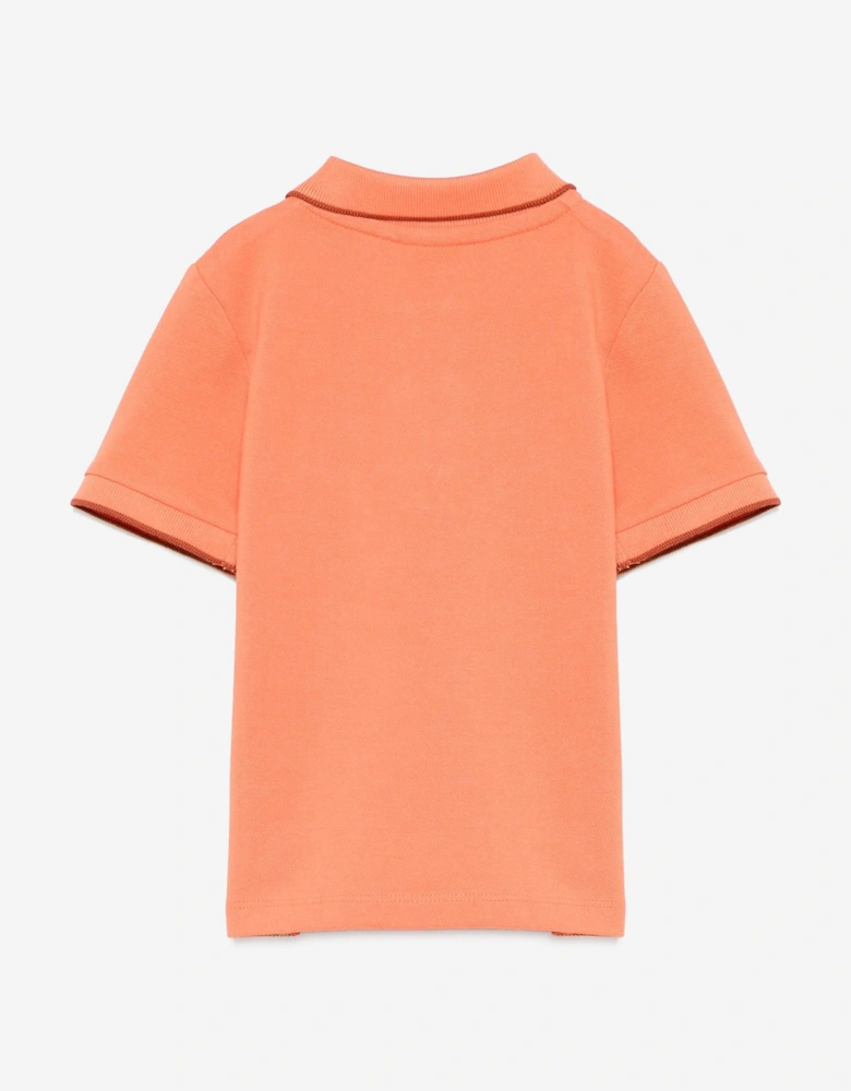 BOSS Baby Boys Logo Polo Shirt in Orange