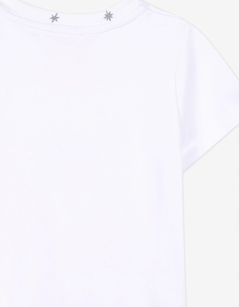 Baby Boys Embroidered Logo T-Shirt in White