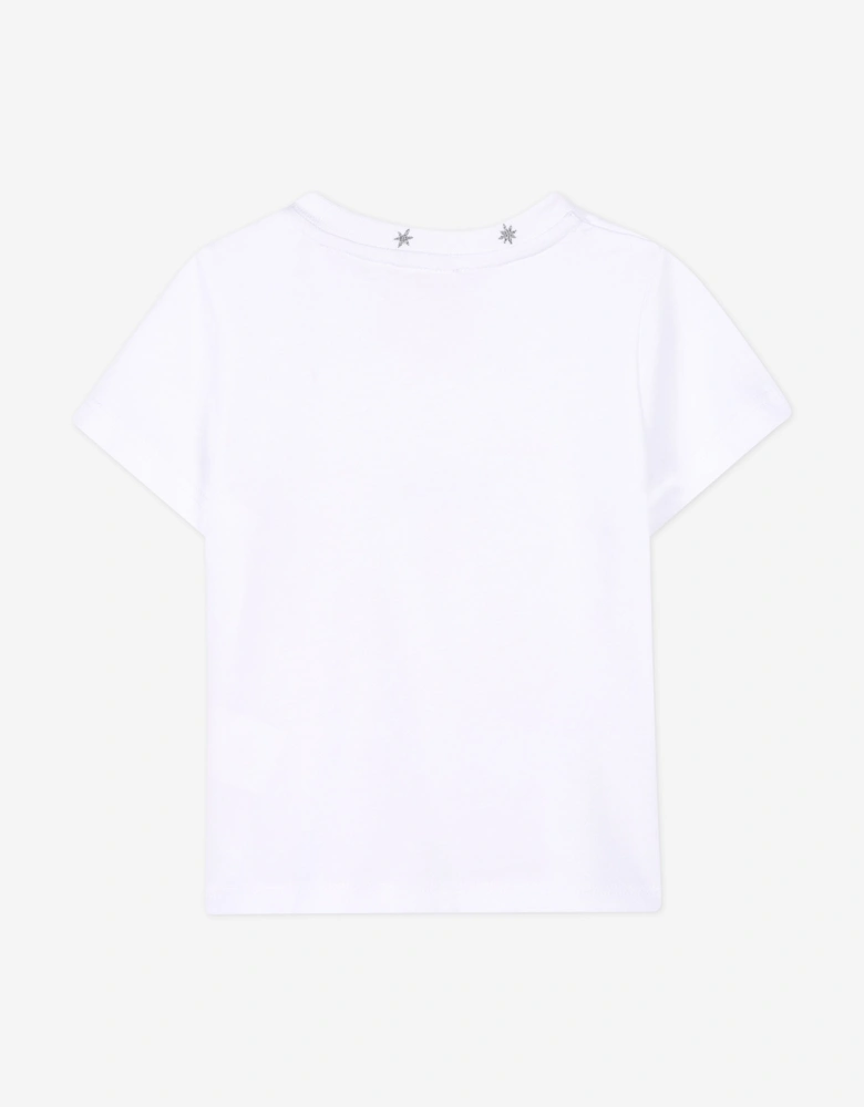 Baby Boys Embroidered Logo T-Shirt in White