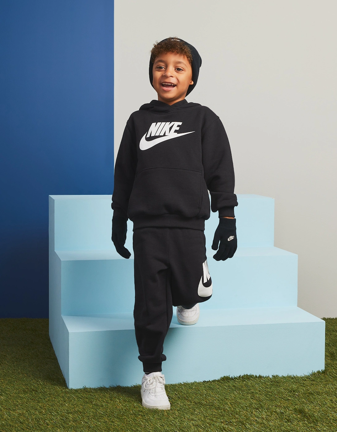 Kids Club Fleece Tracksuit in Black