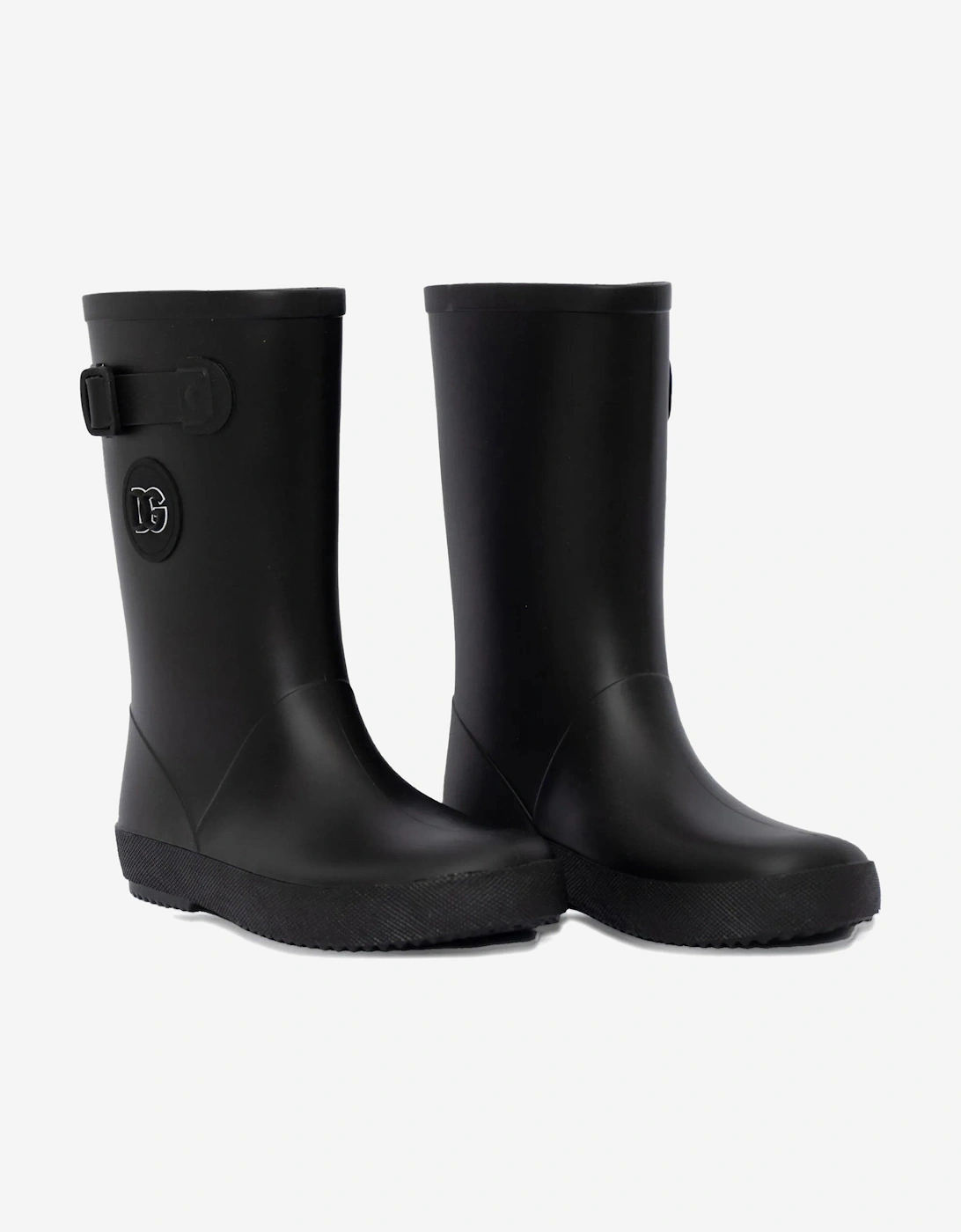 Kids Logo Rain Boots in Black