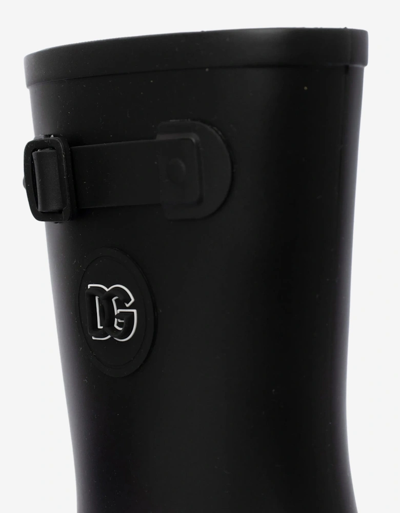 Kids Logo Rain Boots in Black