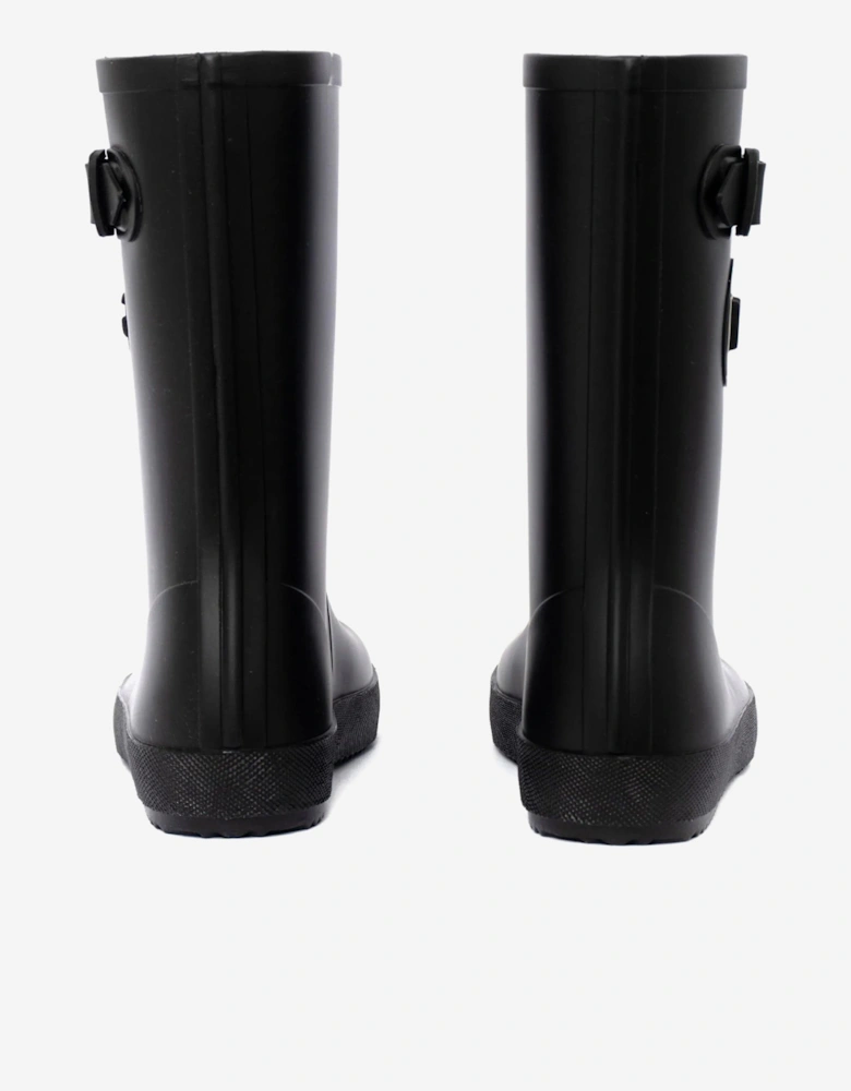 Kids Logo Rain Boots in Black