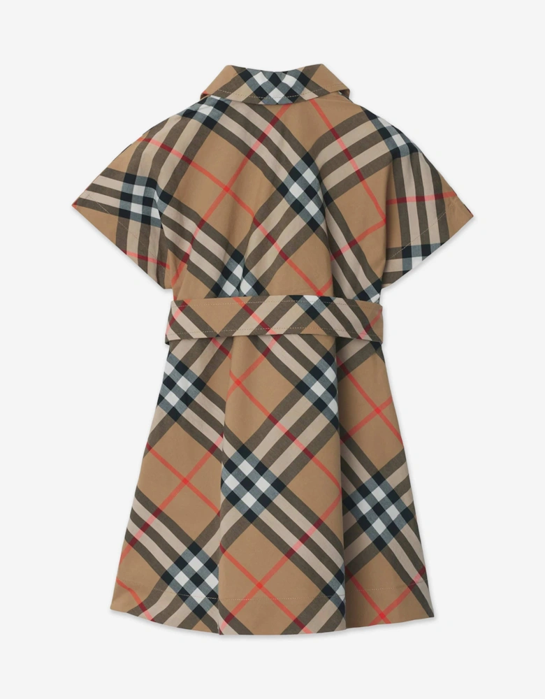 Baby Girls Giulietta Check Dress in Beige