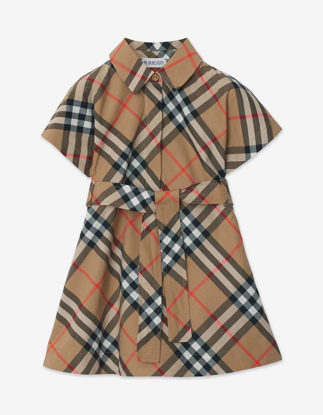 Baby Girls Giulietta Check Dress in Beige, 5 of 4