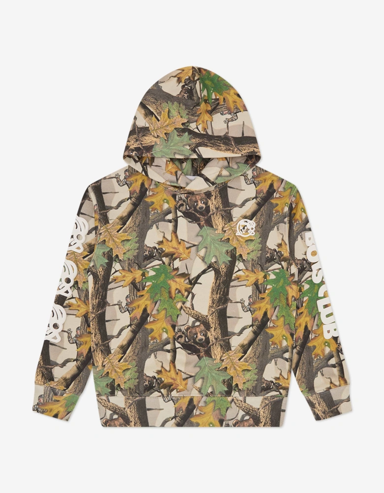Boys Tree Camo Hoodie in Multicolour