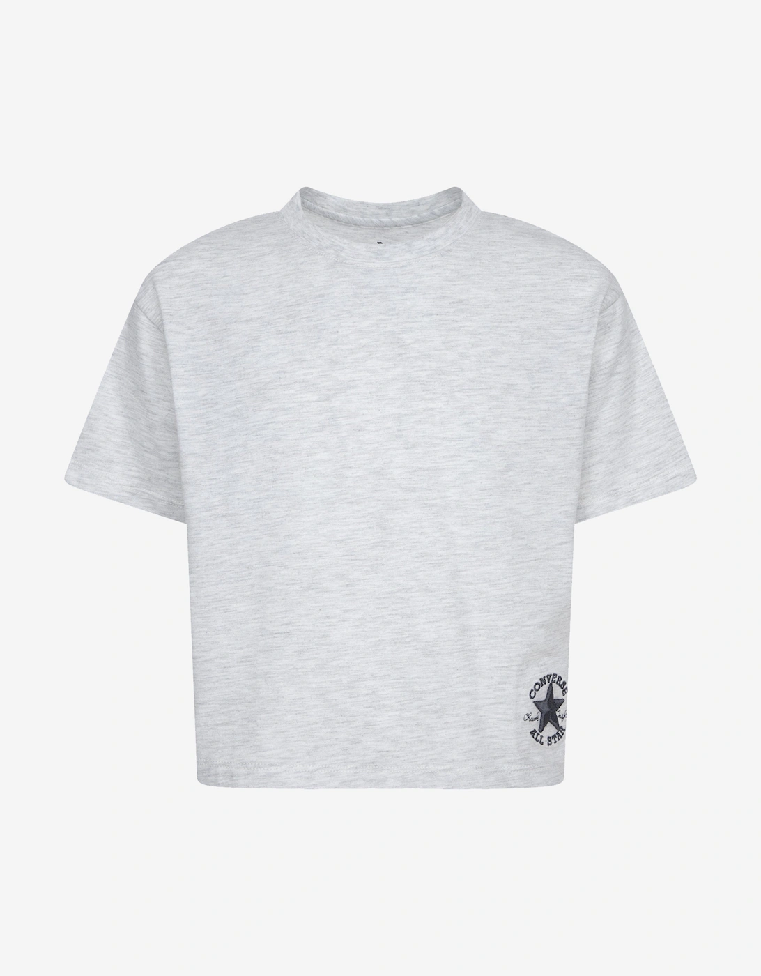 Girls Boxy T-Shirt and Leggings Set in Grey