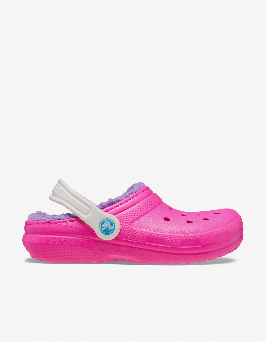Girl's Crocs Girls Classic Lined Clog in Pink - Size: EU 19 - 20 uk 4 us 4