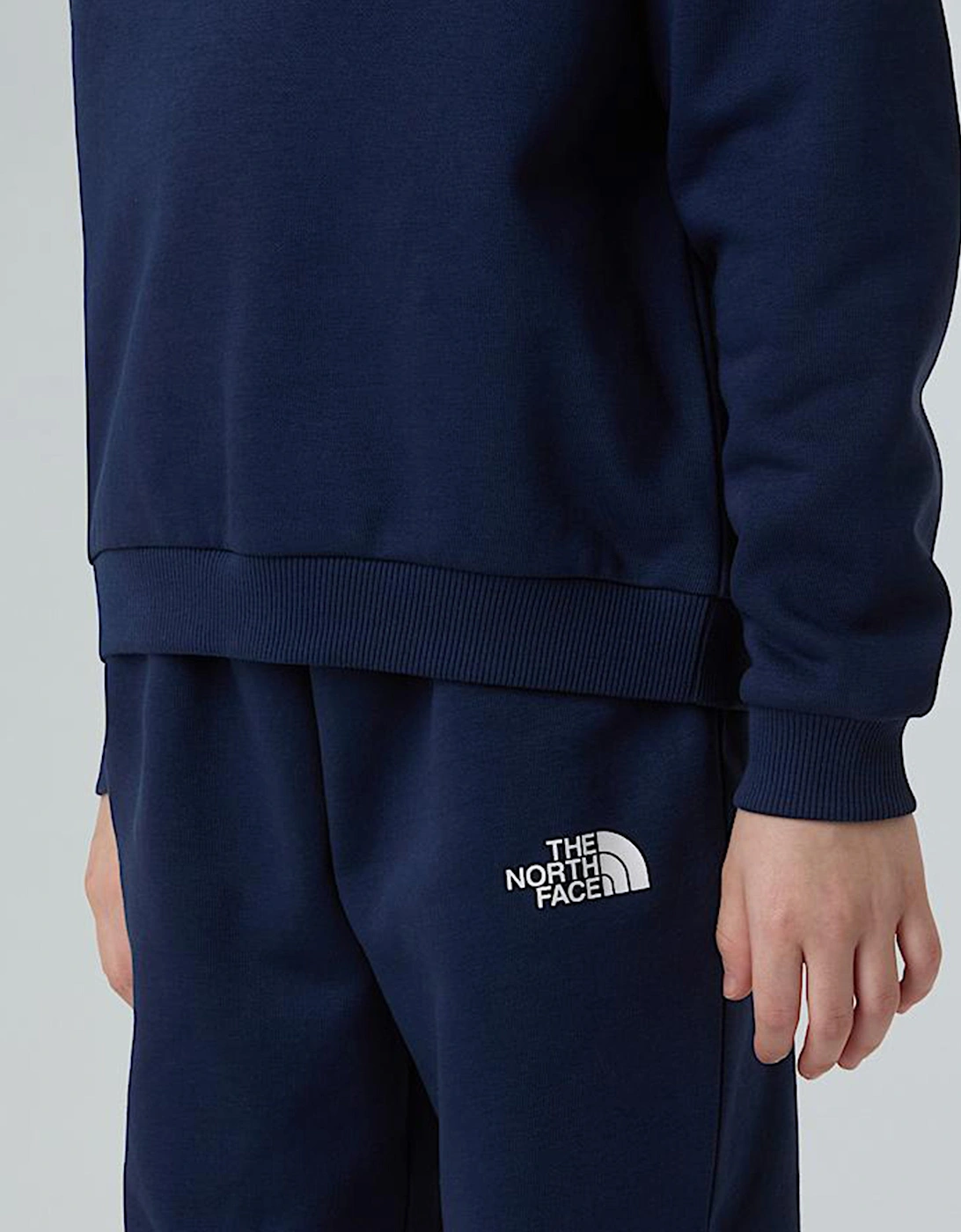 Kids Simple Dome Fleece Tracksuit in Navy