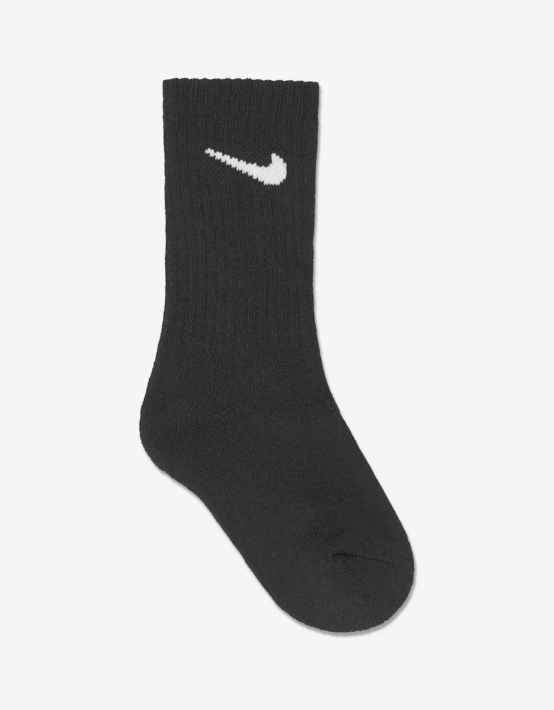 Kids Basic 3 Pack Socks Set in Black