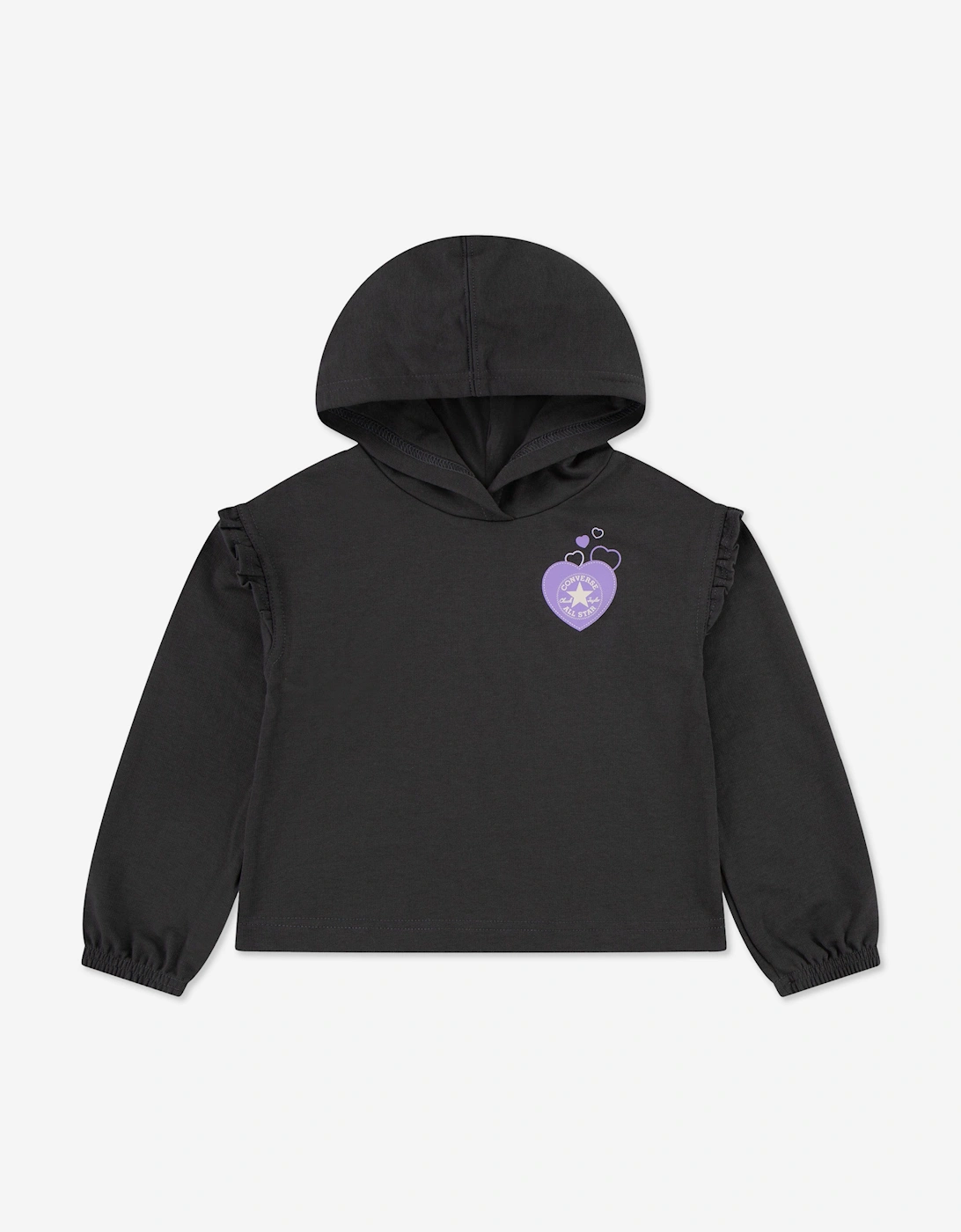 Girls Hoodie and Heart Leggings Set in Grey