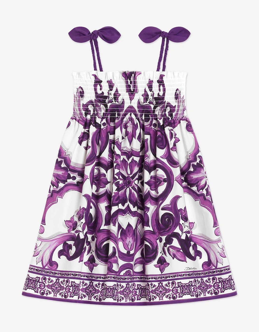 Girls Majolica Sleeveless Dress in Purple, 5 of 4
