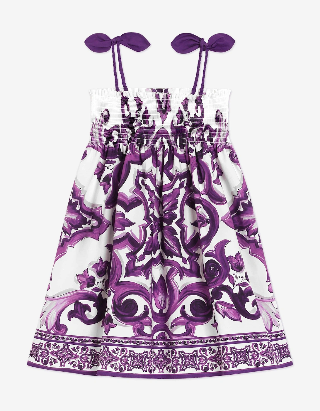 Girls Majolica Sleeveless Dress in Purple