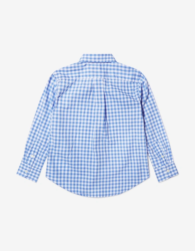 Boys Gingham Shirt in Blue