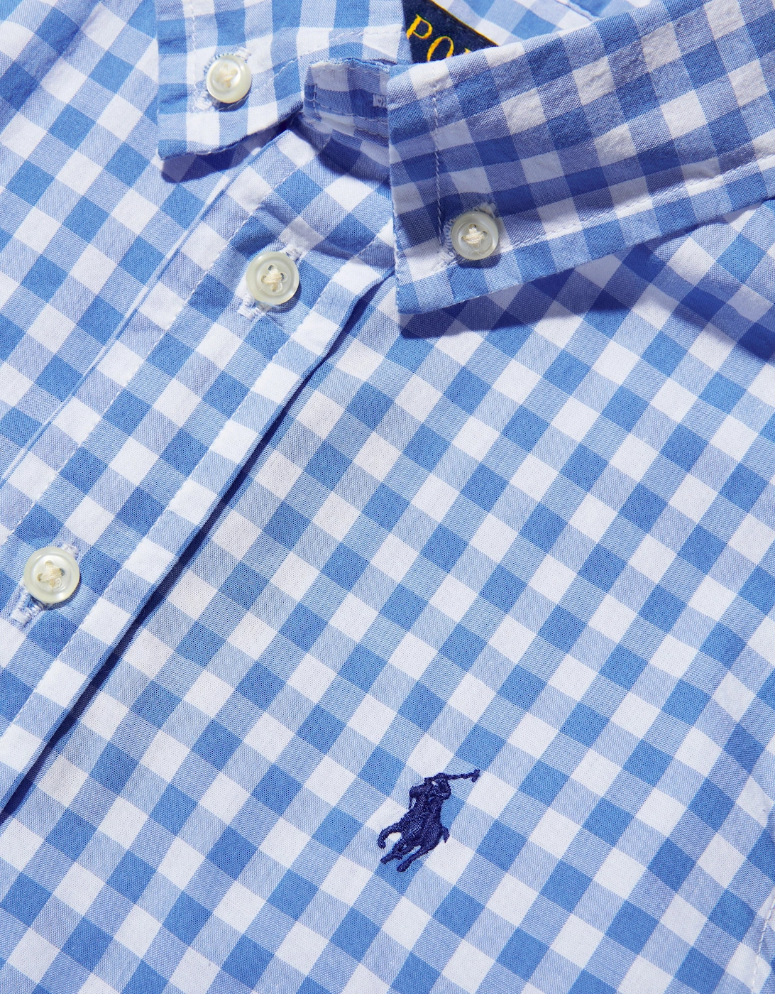 Boys Gingham Shirt in Blue