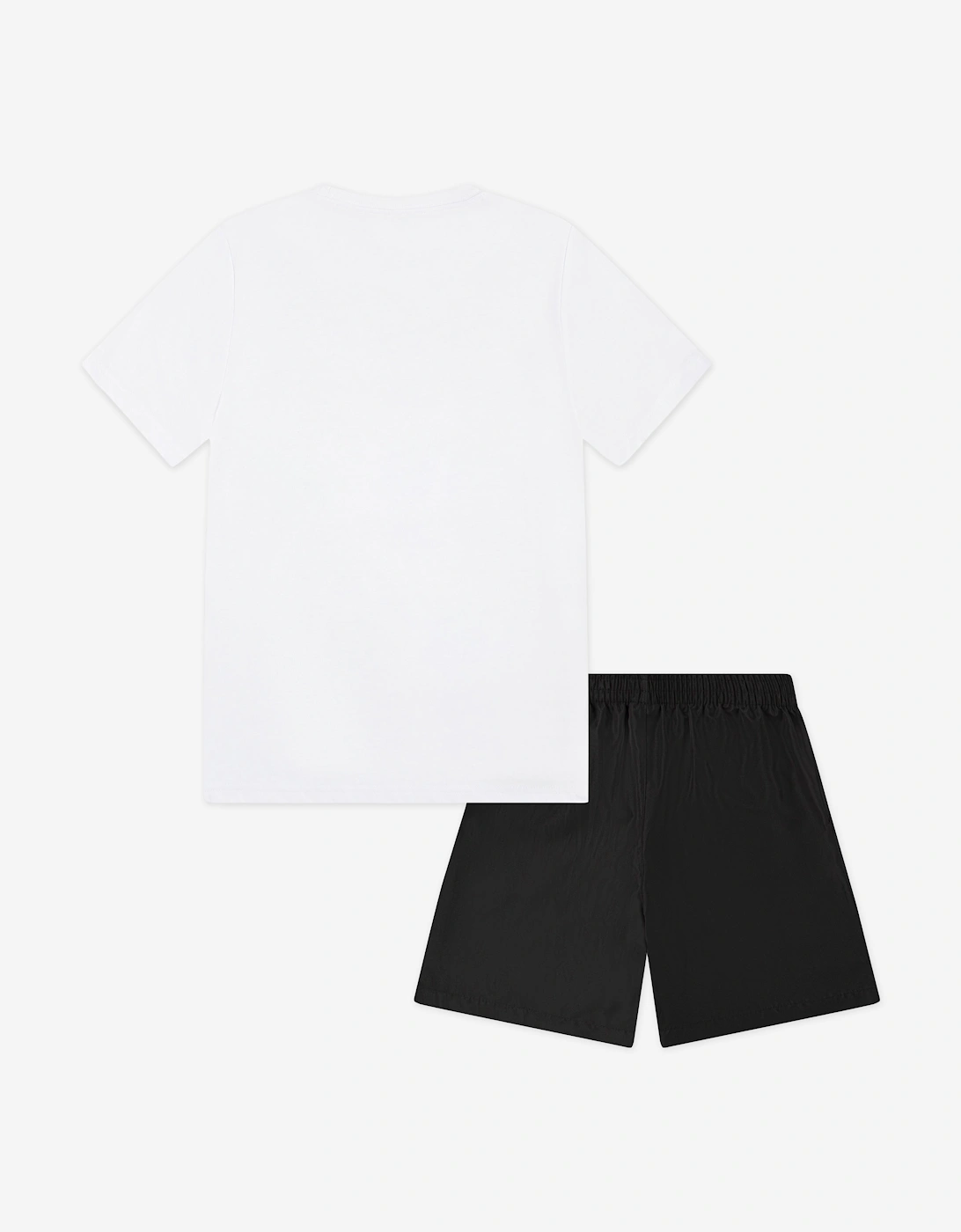 Boys Boxy Trainer T-Shirt  and Shorts Set in Black
