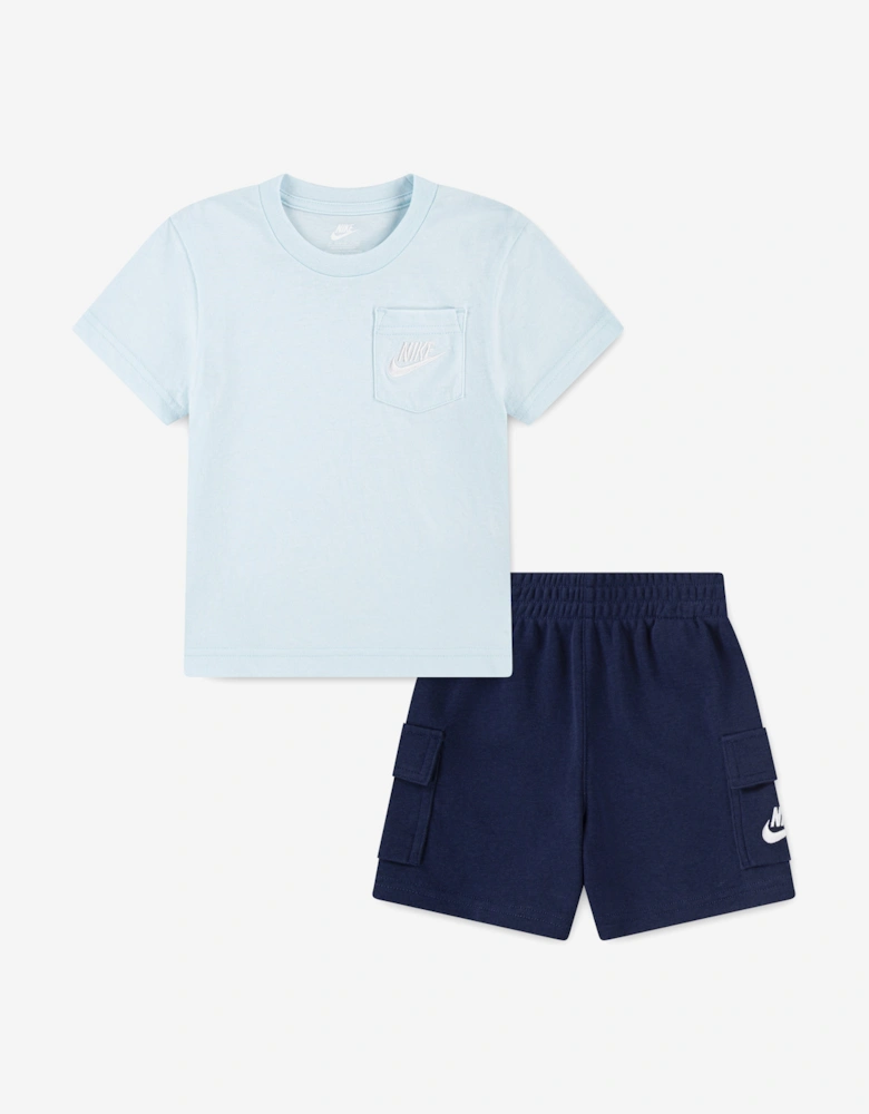 Boys NSW Pocket T-Shirt and Shorts Set in Blue