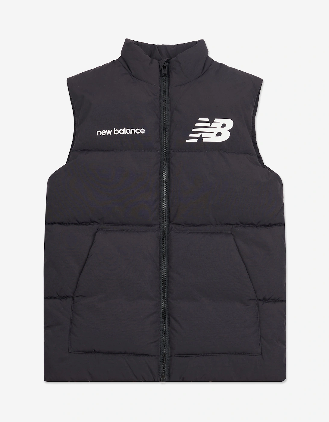 Boys Logo Quilted Gilet in Black