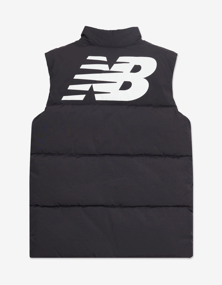 Boys Logo Quilted Gilet in Black