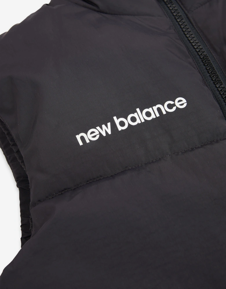 Boys Logo Quilted Gilet in Black