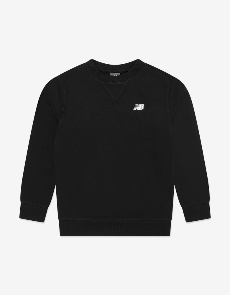 Boys French Terry Small Logo Sweatshirt in Black