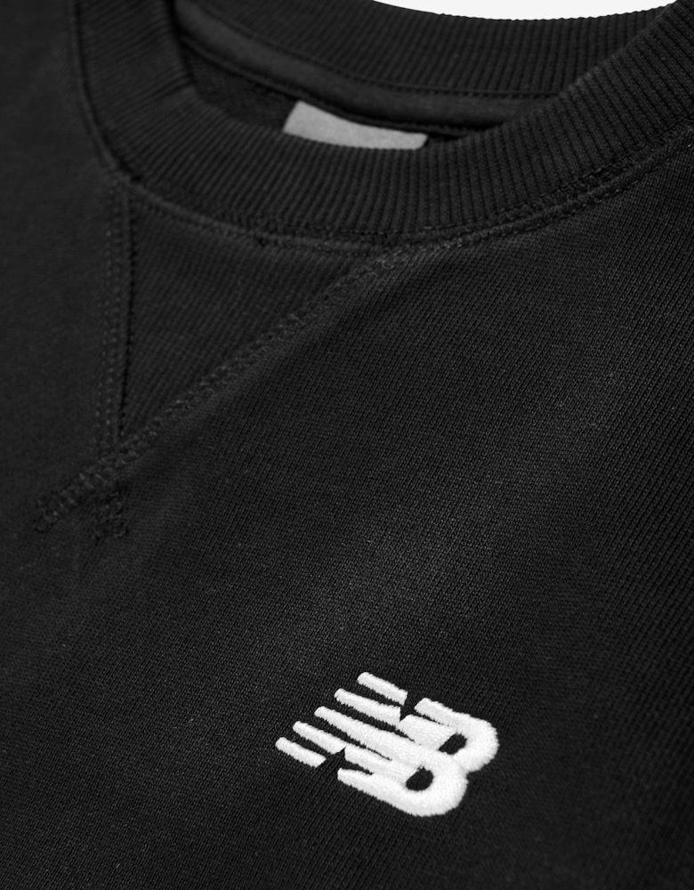 Boys French Terry Small Logo Sweatshirt in Black
