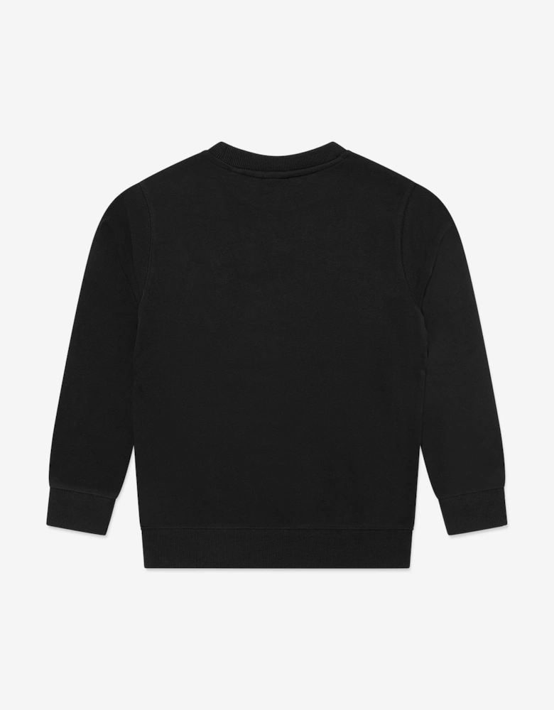 Boys French Terry Small Logo Sweatshirt in Black