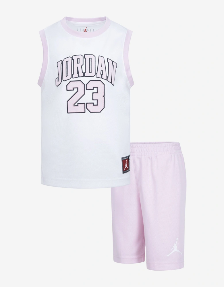Girls 23 Jersey Short Set in Pink