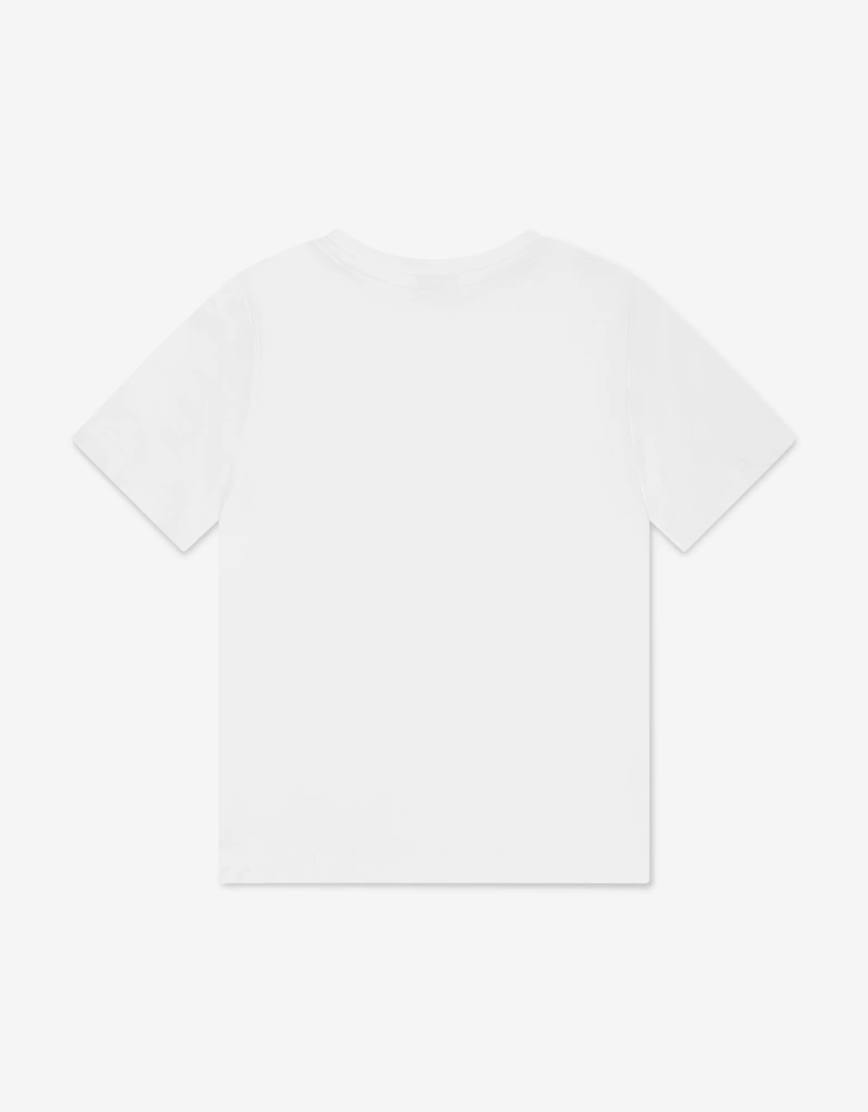 BOSS Boys Logo Print T-Shirt in White