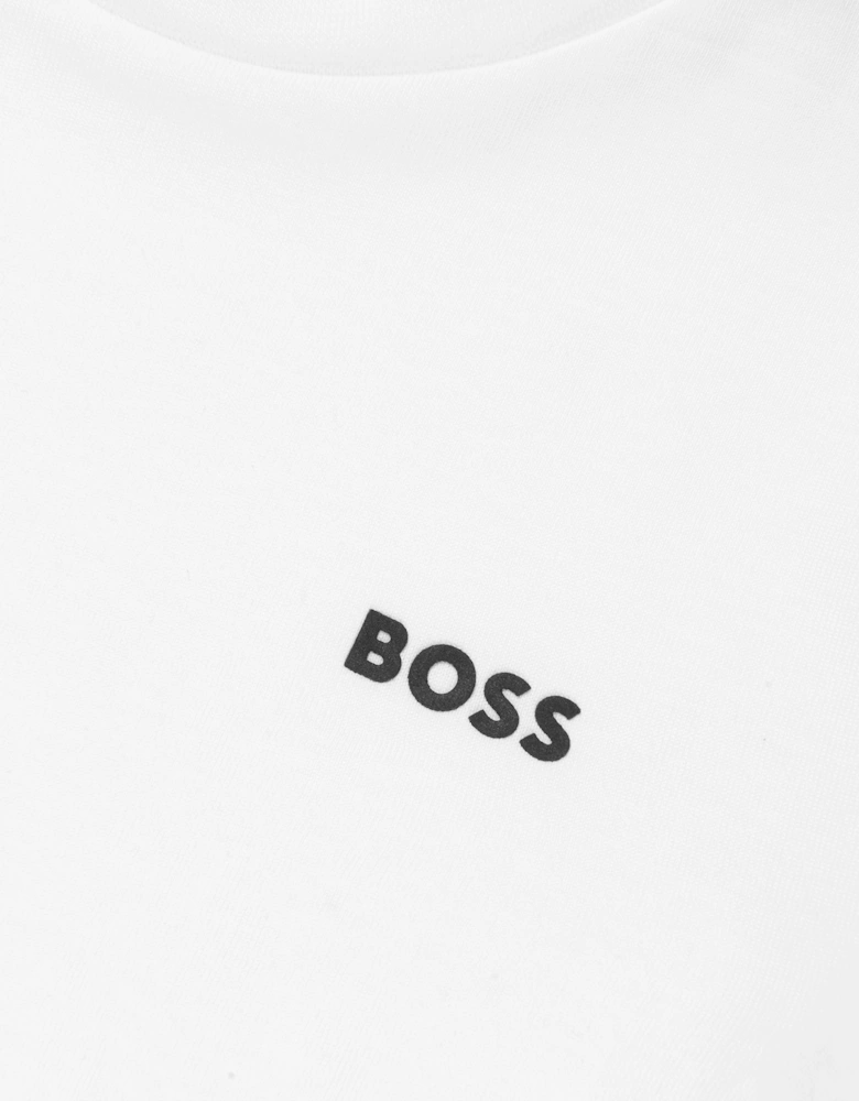 BOSS Boys Logo Print T-Shirt in White