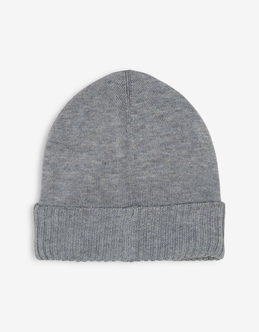BOSS Boys Logo Badge Beanie Hat in Grey